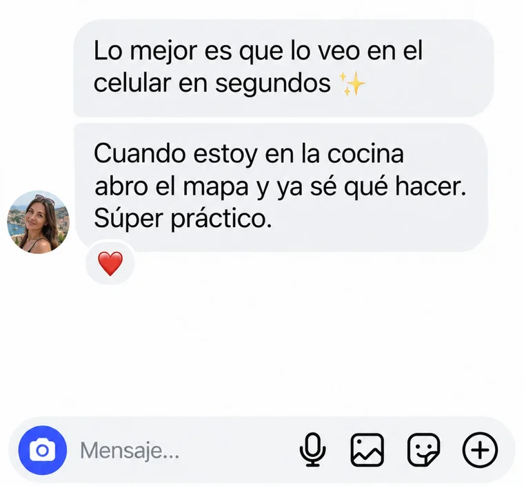 Mensaje de una mamá sobre los mapas visuales