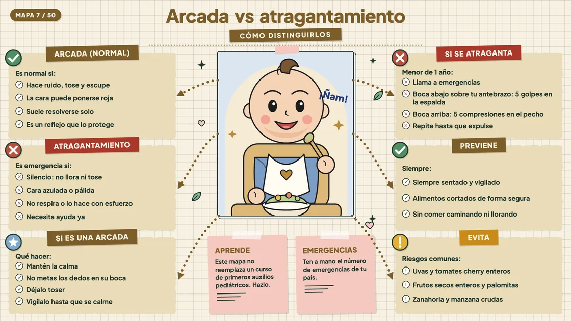 Mapa visual: arcada vs atragantamiento